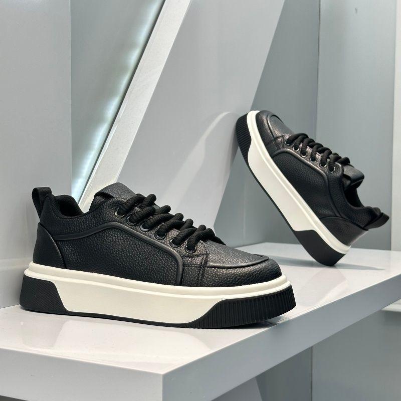 Herren Casual Skate Schuhe Flache Sohle, Dicke Sohle Bequem für Alle Jahreszeiten Modisch und Entspannt Weiche Sohle Minimalistischer Stil