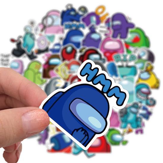 50Pcs Among Us Graffiti Stickers Luggage Laptop Waterproof Self-adhesive Decals