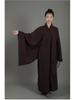 Haiqing Zen Monk Robe - Unisex, Linen, Coffee Color, All-Seasons Meditation Coat