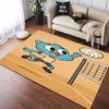 The Amazing World of Gumball Cartoon Print Area Rug Anti-slip Soft Floor Mat Kids Bedroom Living Room Black Background Decor Gift