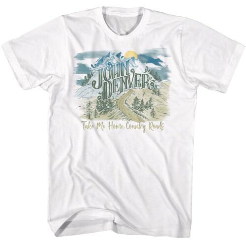 John Denver Take Me Home White Adult T-Shirt