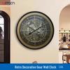 Retro Industrial Silent Gear Wall Clock - Creative Iron Art Decor for Public Spaces