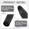uxcell 4-Pack 3-Pin XLR Female Connectors for Microphones, Audio Cables, Plugs, Sockets, Accessories for Mixers, Power Amplifiers, Black