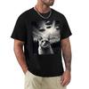 Funny Cat Selfie With Ufos Tshirt Casual Soft Cotton Short Sleeve Tee