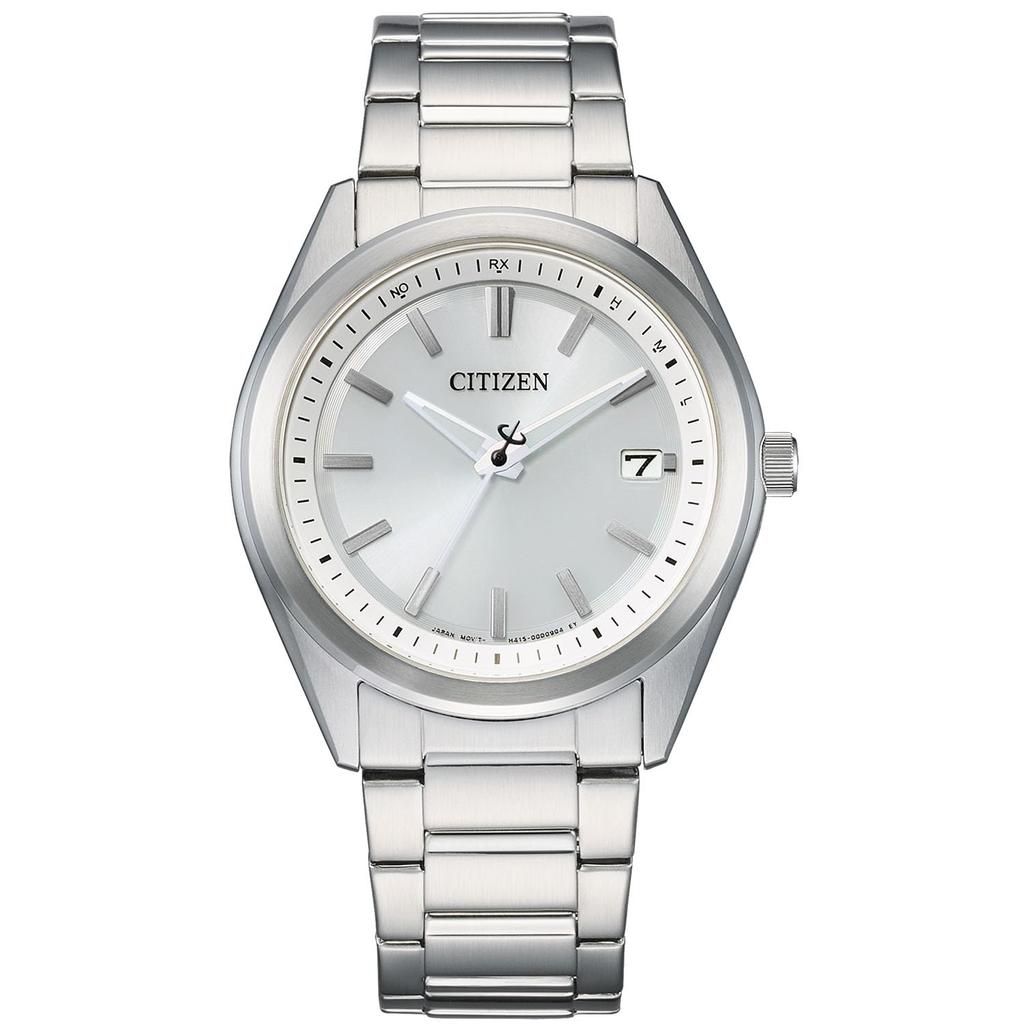 Silver [Citizen] AS1080-65A Men's Wristwatch, Light-Powered Eco-Drive, Radio-Controlled, Waterproof,