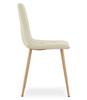 KARA Chair - Light Beige Velvet / Wood-colored Legs X 2