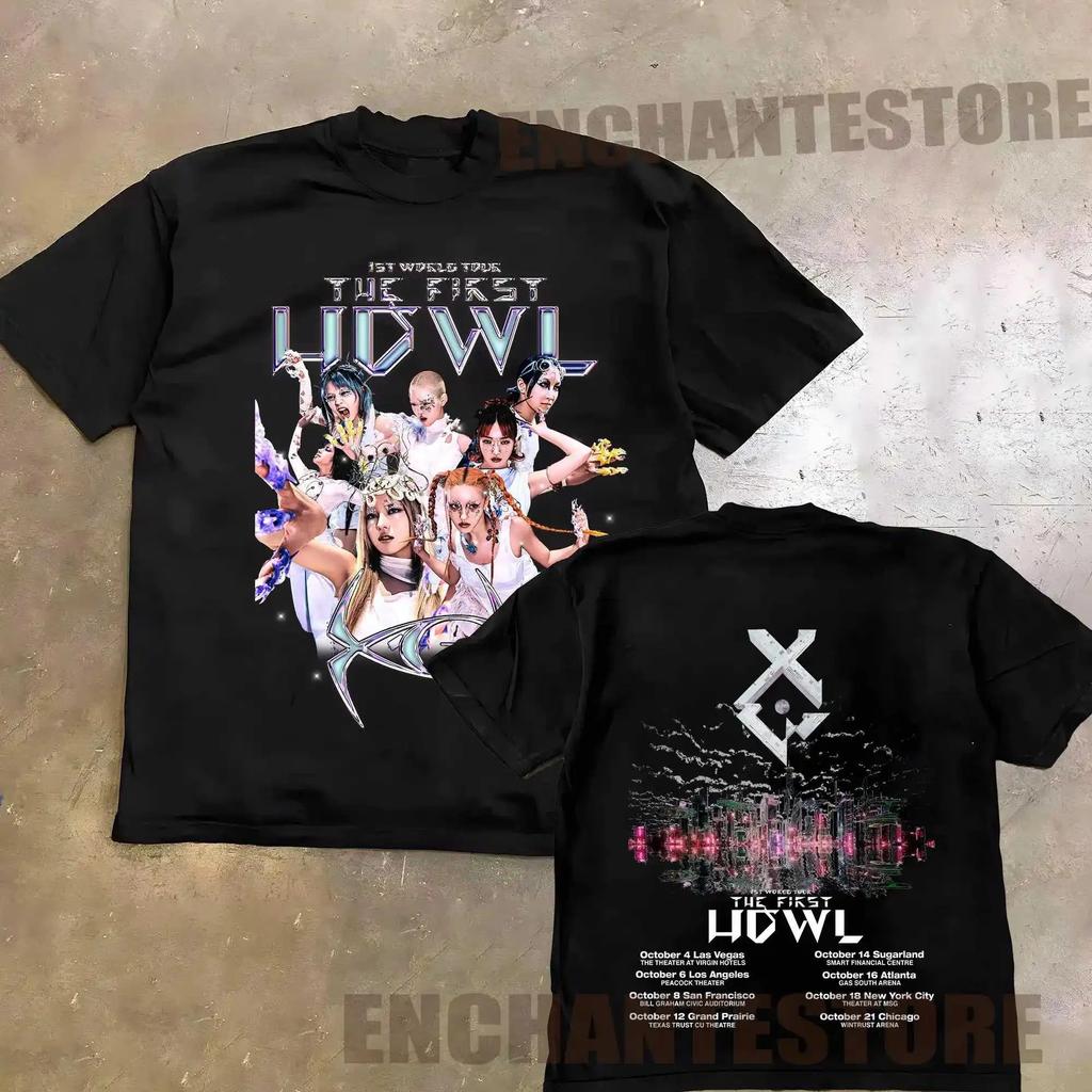 XG The First Howl World Tour T-shirt XG Woke Up Shirt Xtraordinary Girls Shirt Kpop Print Cotton Clothing Casual Loose Unisex