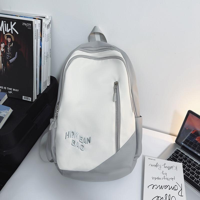 Three-layer Alphabet Design Couple Backpack For Middle School Girls