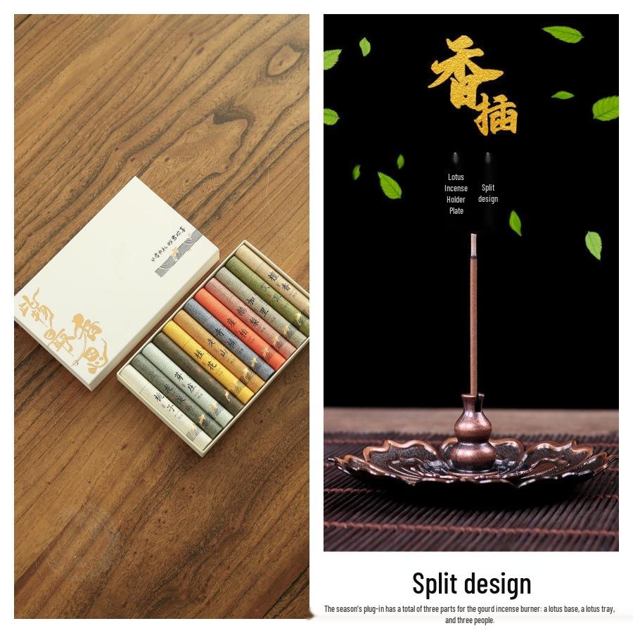 Xiangsi 12-Flavors Incense Stick Gift Set for Home Aromatherapy