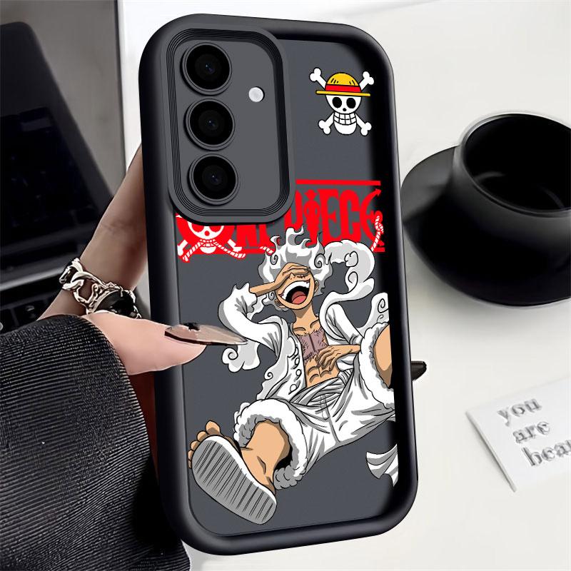 One P-Piece Sun God Nika Luffy Phone Case For Samsung S26 S25 S24 S23 S21 S20 Ultra For Galaxy S25 S24 FE S26 Plus Funda Cover