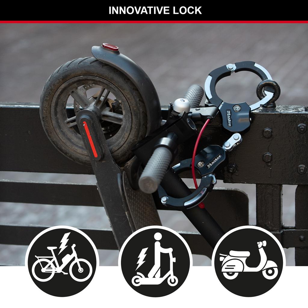 Master Lock Certified E-Scooter Cuff Lock, Keys, 36 cm x 74 mm