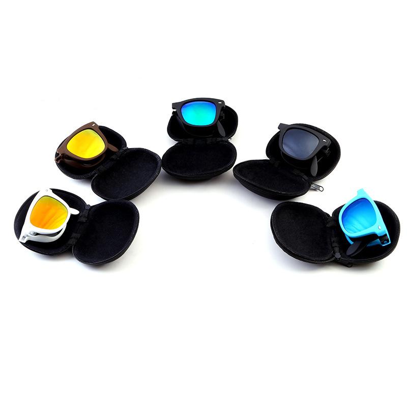 New Vintage Foldable Square Sunglasses Women Men Brand Designer Women'S Folding Fashion Portable Sun Glasses