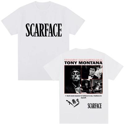 2026 Movie Scarface Tony Montana Al Pacino Graphic T Shirt 90s Vintage Fashion Unisex Women Harajuku Tshirt Cotton T Shirts