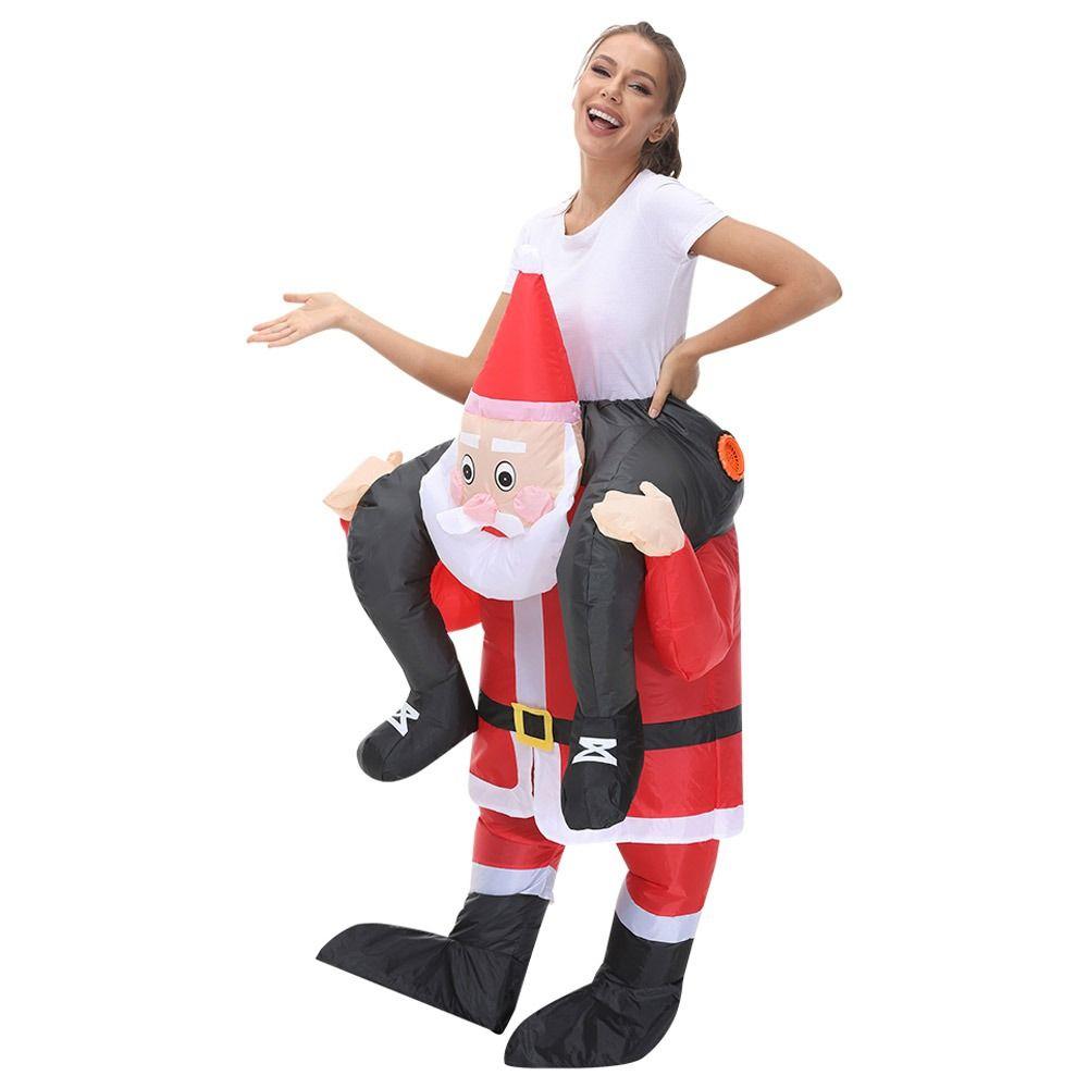 Cosplay Mascot Christmas Inflatable Costume Party Costumes Santa Claus Snowman Tree Dress Up Props Clothes