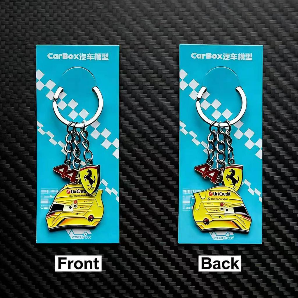 Mode Ferrari Racing Hjälm Bilnyckelring Nyckelring Hänge Gåva För Ferrari SP1 812 F40 SF90 458 488 599 612 FF F12 Tillbehör