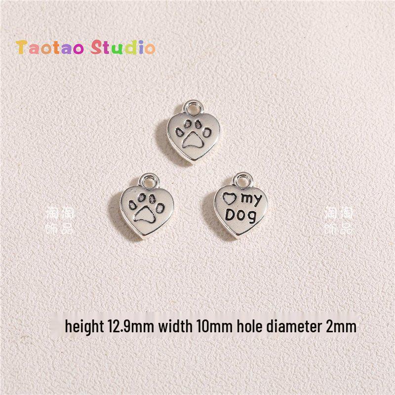 Love Heart Pendant Charm Alloy Jewelry for DIY Bracelets & Necklaces