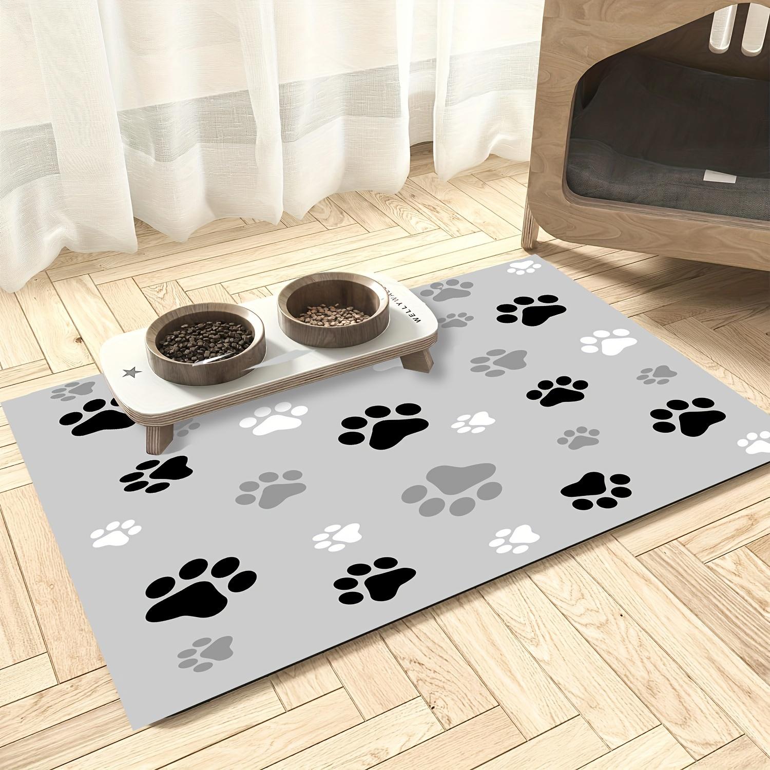 

1Pc Absorbent Pet Feeding Mat For Dogs amp Cats Leak Proof Easy Clean Multi-Purpose With Creative Print Design Washable Pet Mat 30x40CM