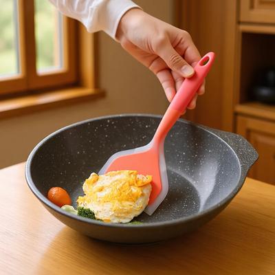 Silicone Spatula Wide Mouth Non-stick Scraper Steak Beef Egg Cooking Spatula Pancake Baking Tools Kitchen Cooking Shovel