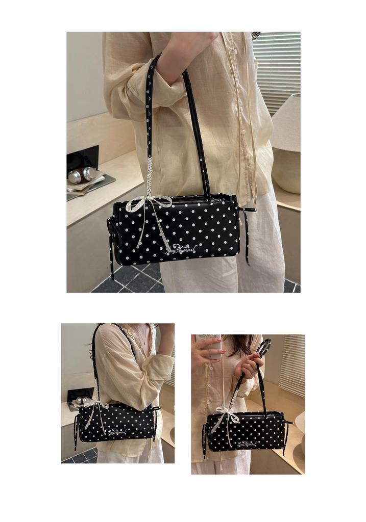 Korean-Style Polka Dot Underarm Shoulder Bag - Large Capacity for Spring/Summer 2026