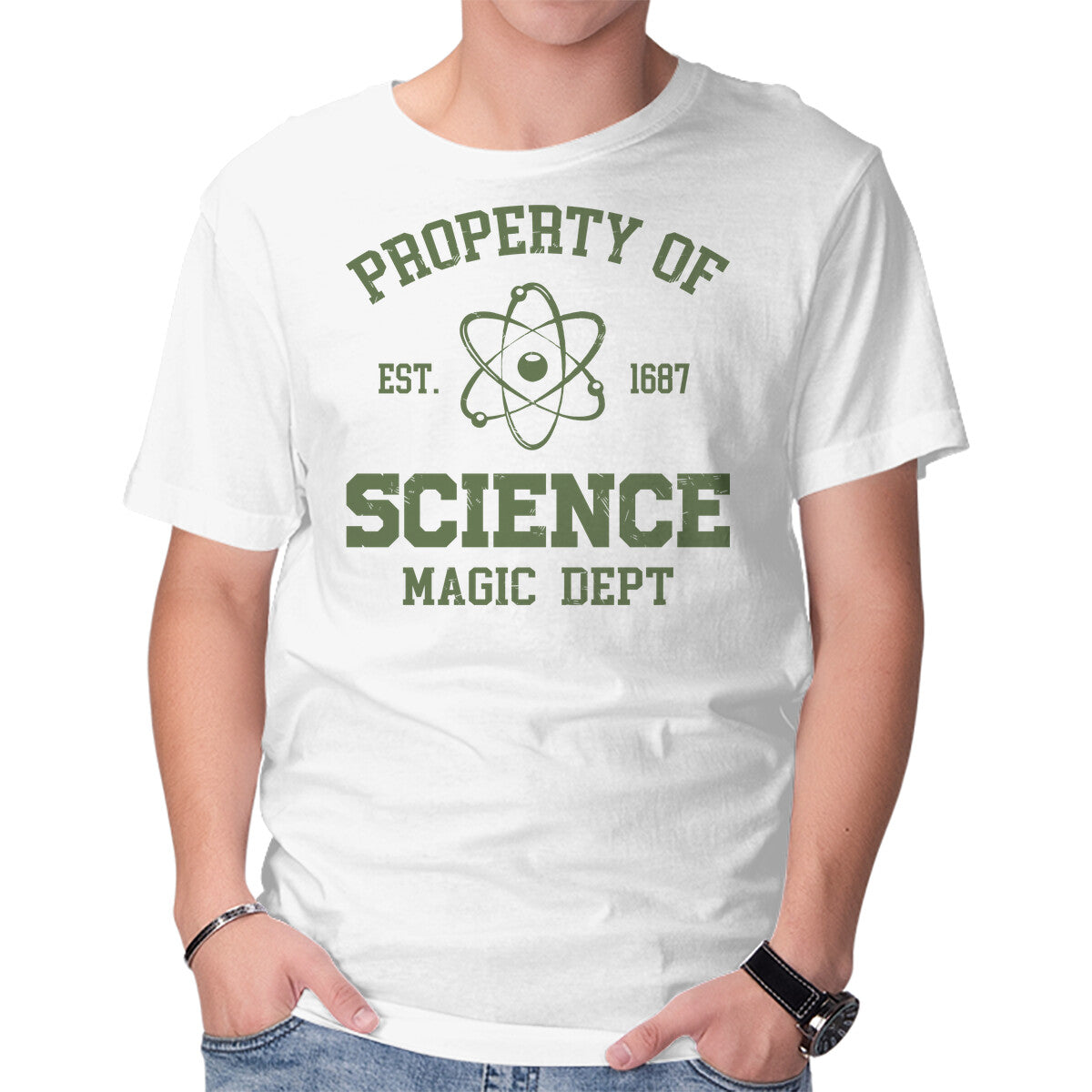 Unisex Crew Neck T-Shirt Property Of Science Graphic Short Sleeve Casual Tee XXXL