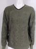 Men's V-Neck Cable Knit Sweater with Ribbed Trim, Casual Pullover in Multiple Colors