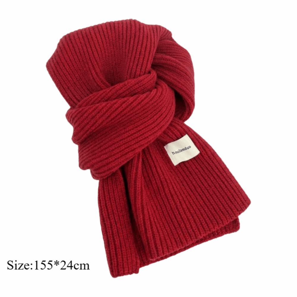 Fashion Keep Warm Cross Scarf Woolen Korean Style Knit Scarf Thicken Vibes Neck Scarf Women