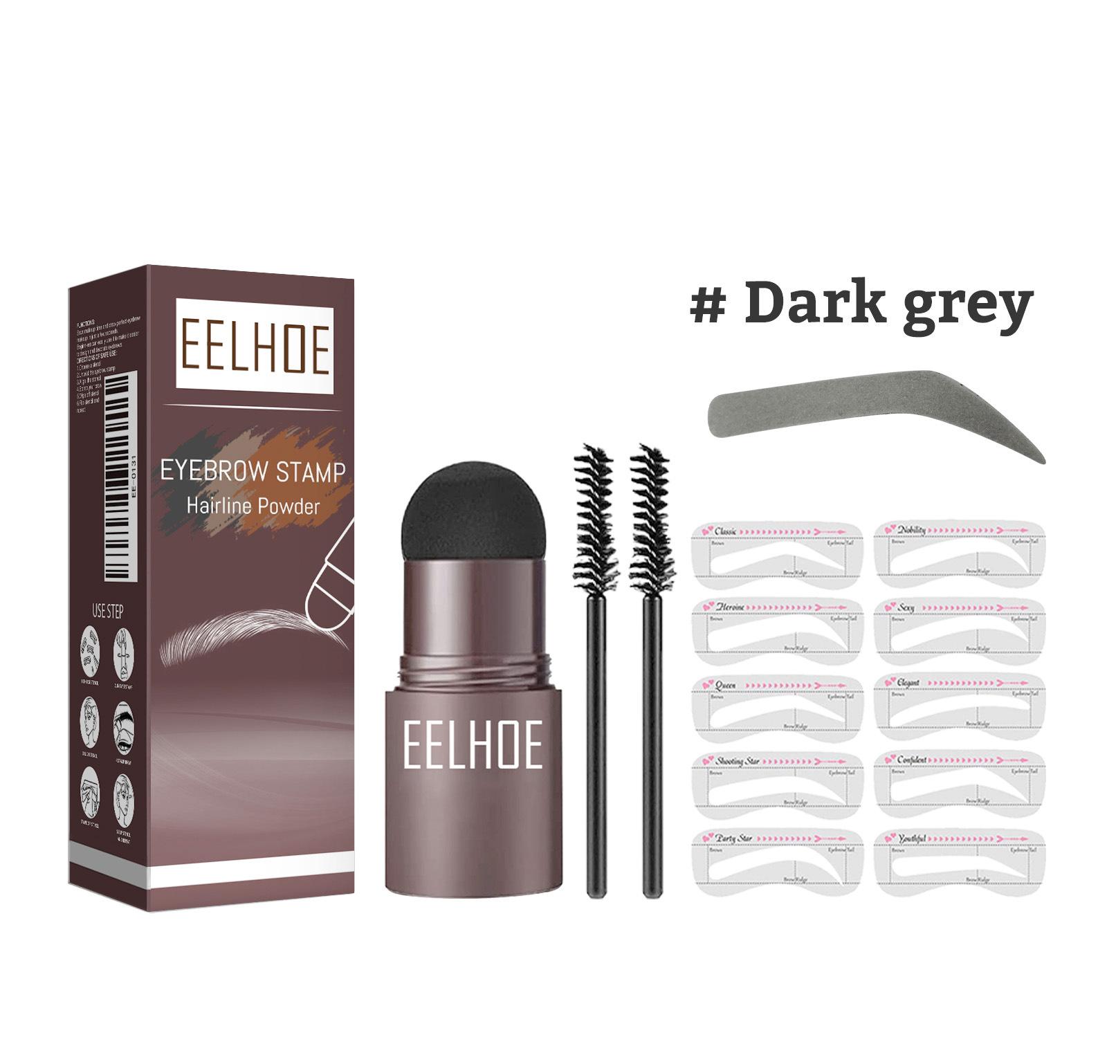 

EELHOE Eyebrow Stamp With Eyebrow Powder, Template Eyebrow Makeup, Natural Fine Texture, Easy Coloring, Fit Skin Tone Eyebrow Cake dark gray suit