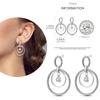 NEW Round Original CZ Hoop Earrings Heart U Shape Moon Star Unicorn Earring for Women Party Engagement Jewelry Gift