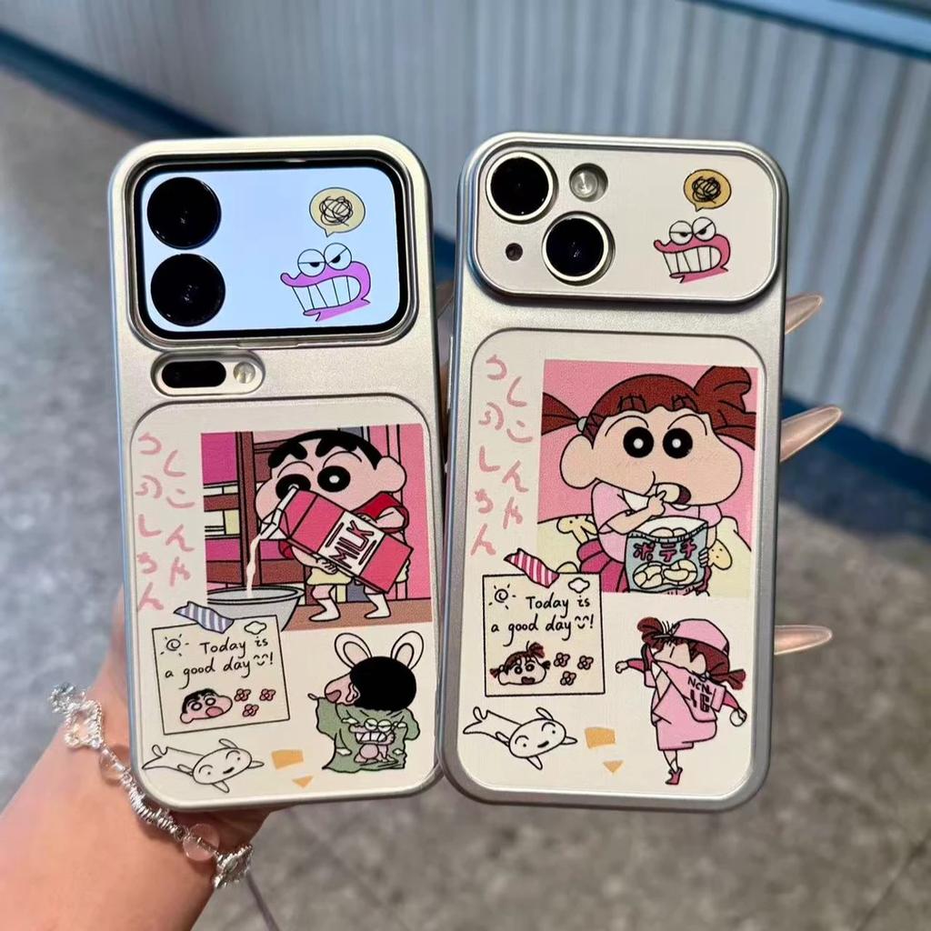 Couple Small New Nini Applies To Apple iPhone16/17Pro Mobile Phone Case 15 Electroplating 14 Large Windows 13 Cartoon