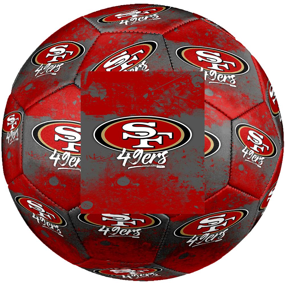 San Francisco 49ers Theme Size 5 Soccer Ball, Suitable for Both Indoor and Outdoor Matches, a Gift Suitable for Everyone.