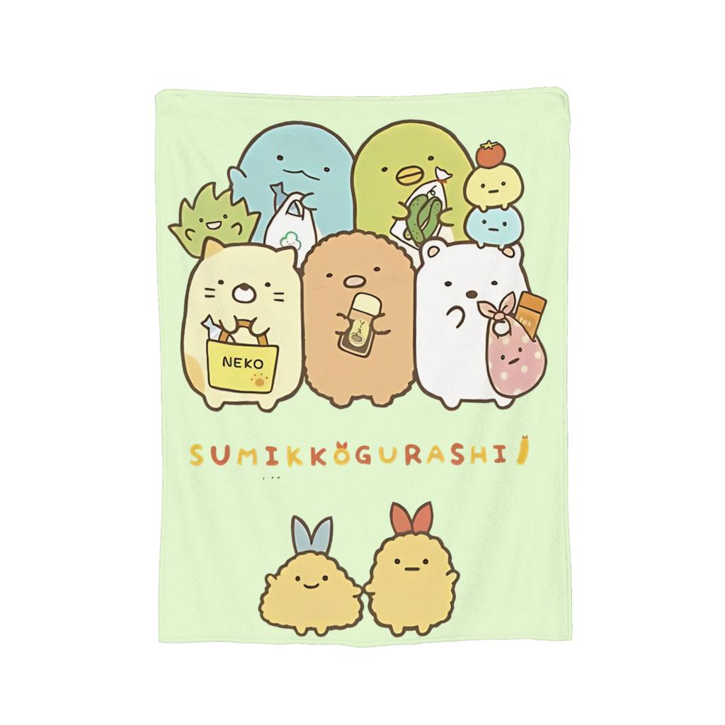 Cartoon Sumikko Gurashi Blanket Cover Flannel Throw Blanket Summer Air Conditioning Personalised Ultra-Soft Warm Bedspreads,