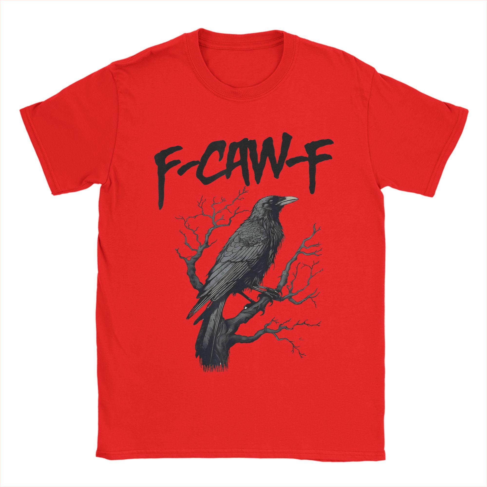 

C F Black Crow FCaw F Funny Black Bird Saying Meme T Shirt Unisex Cotton Vintage TShirt O Neck Tee Shirt Short Sleeve Tops M