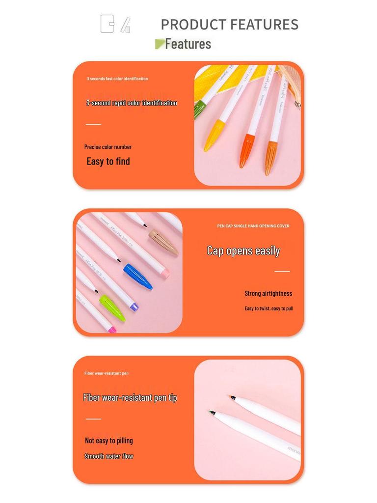 Munamy 3000 Korean Watercolor Outline Pens for Students – Water-Based, Colored Markers for DIY and Border Designs.