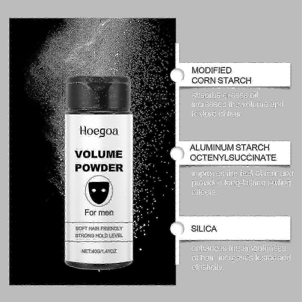 Hair Styling Powder, Volume Powder - Instantly Adds Texture & Volume, All-Natural Ingredients, Strong Hold