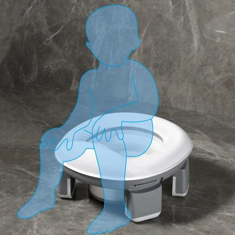 3 In 1 Travel Toilet Seat Foldable Children Potty with Bags Baby Pot Portable Silicone Baby Potty Training Toilet Seat for Kids