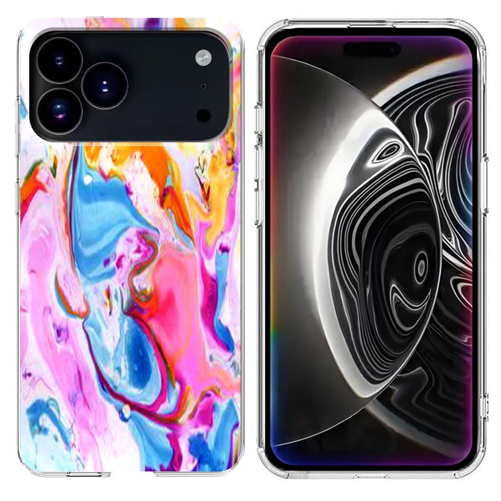 For iPhone 17 Pro Max Case Marble Pattern Printing Soft TPU Phone Cover