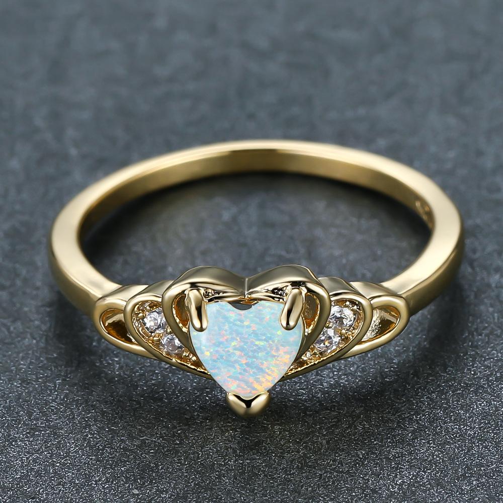 

Exquisite and Fashionable Temperament Heart Ring Retro Style No. 10