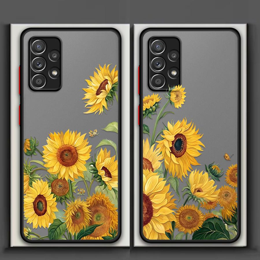Flower Sunflower Phone Cover Case for Samsung Galaxy A35 A56 A55 A34 A36 A54 A16 A15 A14 A23 A73 A33 A52S A72 A17 A52 A53