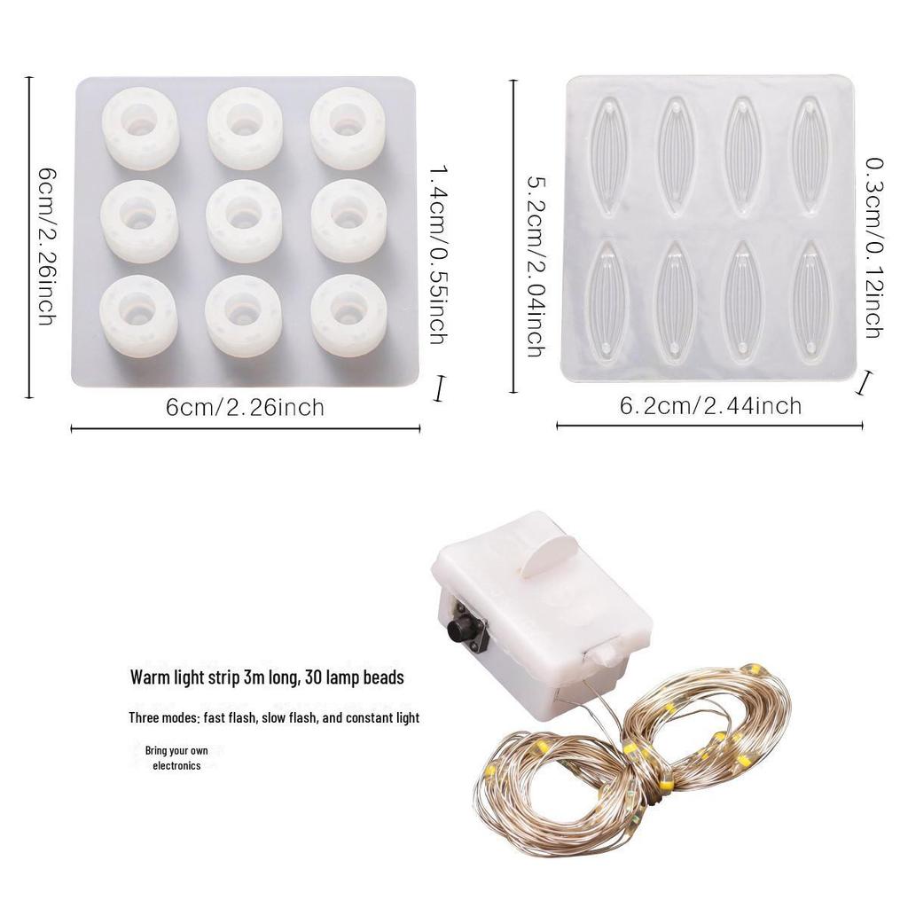 Silicone Tulip Flower Sea Night Light Mold - DIY Epoxy 3D Ornaments