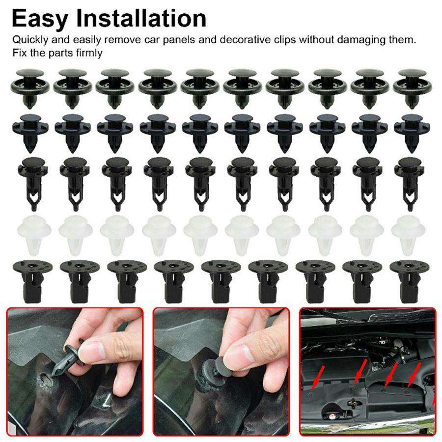 100 Pcs Panel Bumper Fender Push Rivets Fastener Clips Plastic For Toyota Lexus