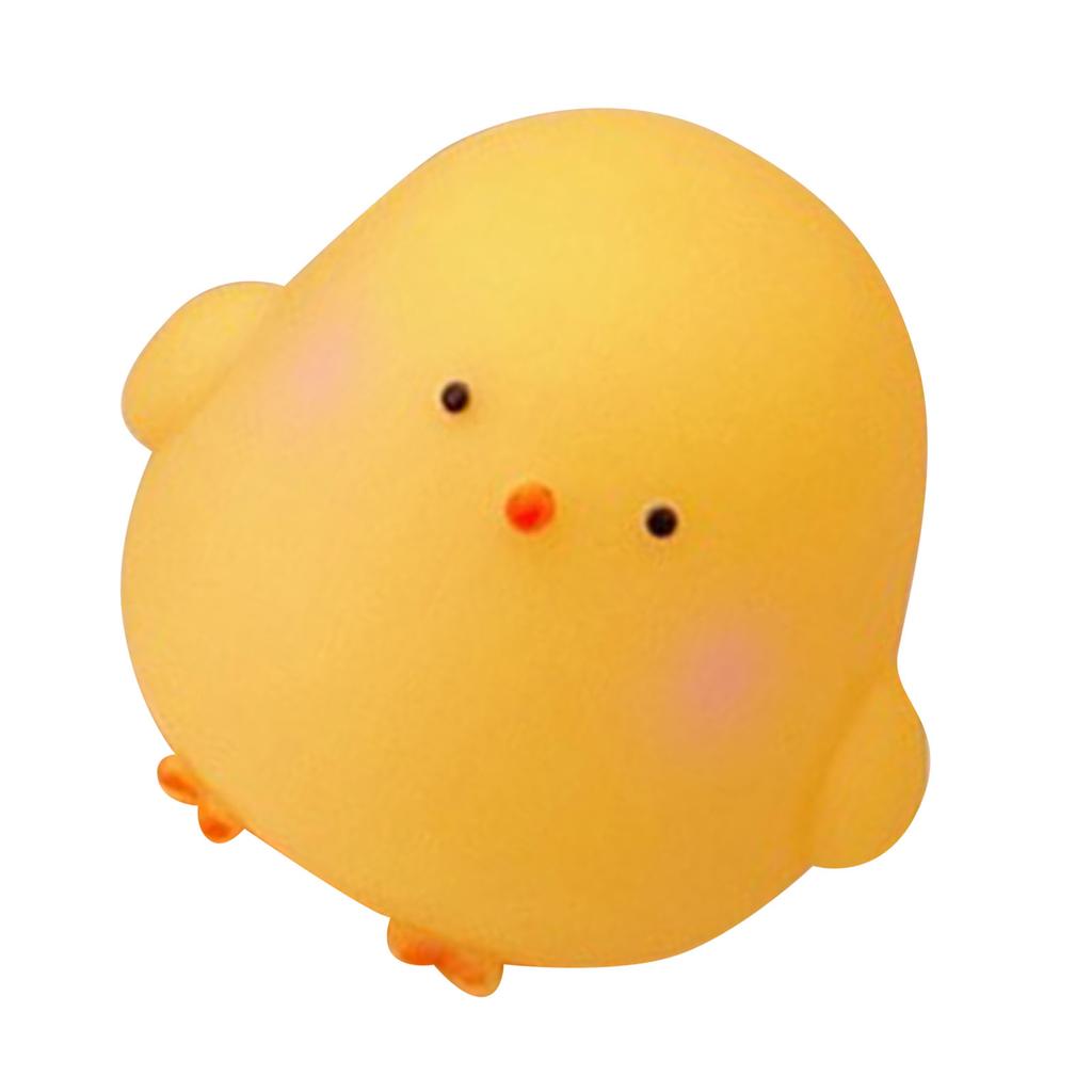 Cute Night Light Yellow Chick Cartoon Warm Light Soft Shell Comfortable Touch Animal Lamp with