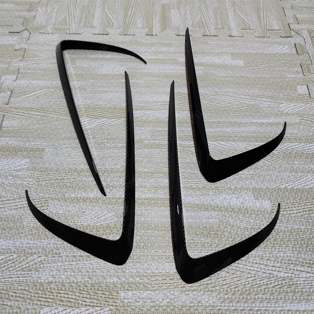 2KS Kryt předního mlhového světla pro Tesla Model Y 2020-2024 Lišta lampy Spoiler Větrný nůž Nárazník Lesklá černá ABS Tuning