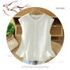 Ruffled Hem Cotton and Linen Sleeveless Shirt for Women Summer Design Thin Waistcoat Vest Flying Sleeve Cardigan Top