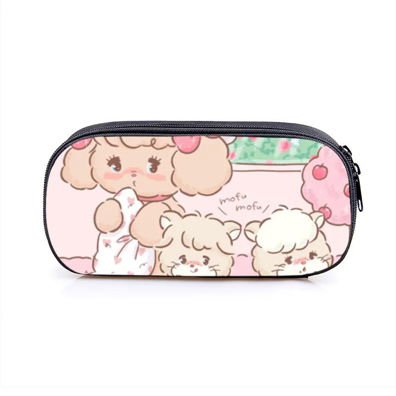 Mikko Pencil Bag Anime Pencil Cases Canvas Kawaii Stationery Box Children's Office Student School Supplies Stationary