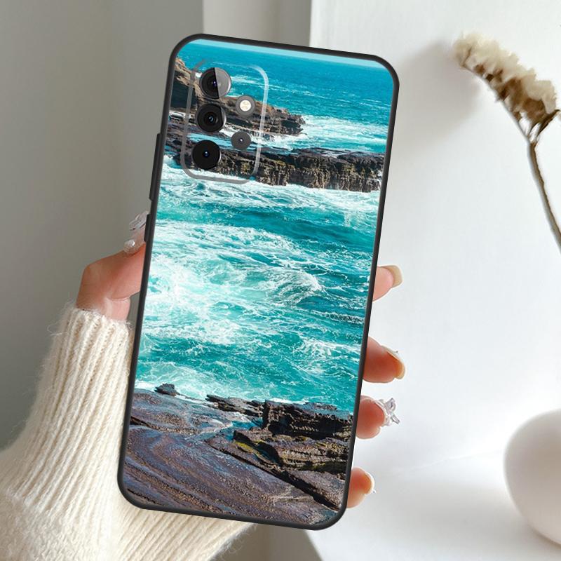 Blue Ocean Waves Sea Case For Samsung Galaxy A34 A54 A14 A15 A35 A55 A16 A26 A36 A56 A52 A12 A32 A13 A33 A53 A17