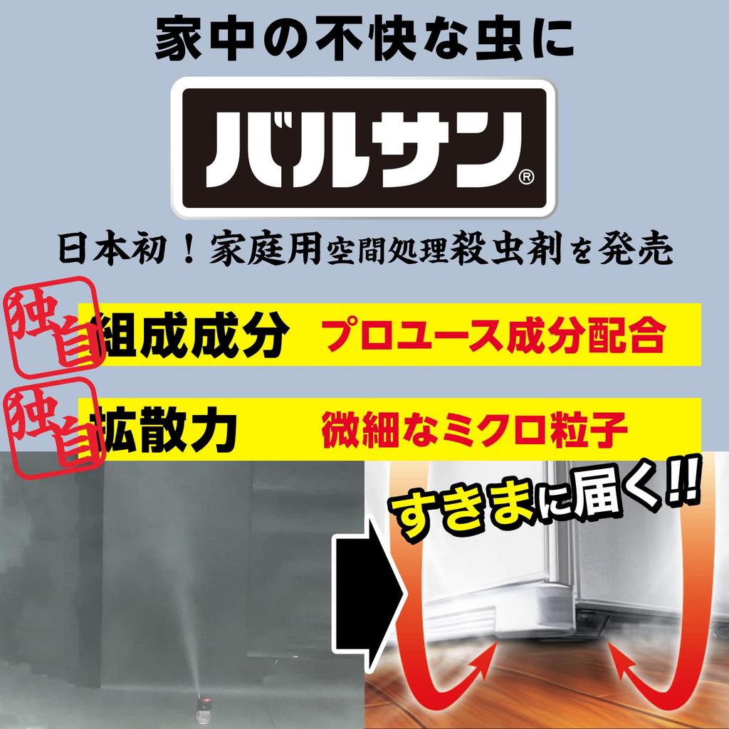 Varsan rooms tatami sq trigger fire Kills all nuisance insects throughout the One-Push Fog-Type Fumigant, 46.5g (For 6-10 mats/10-17 m) - Doesn't