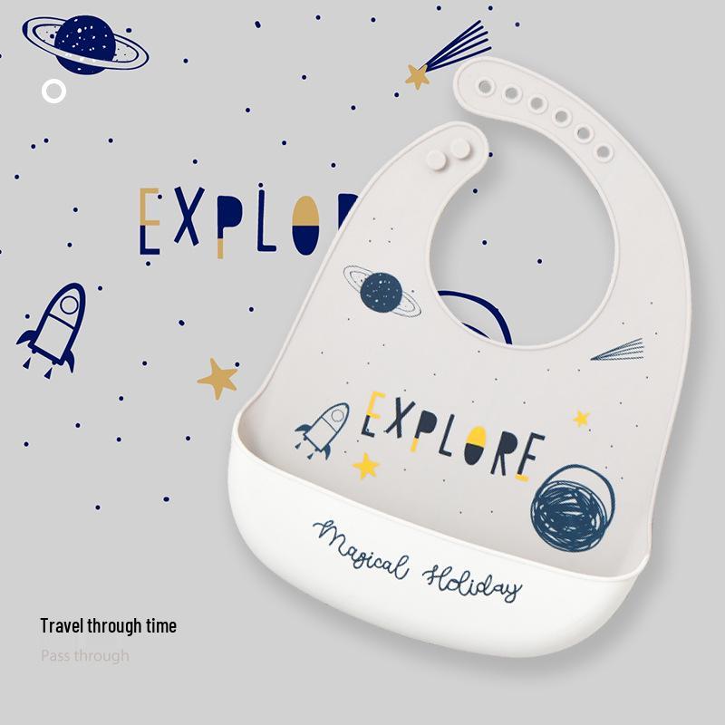 Waterproof Silicone Baby Bib - Stain-Resistant, Ideal for Kindergarten and Mealtime