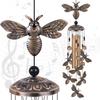 Bronze Bee Wind Chimes for Garden, Gifts for Mom, Home, Balconies, Rooms, Patio, Indoor, Outdoor Bee Decoration, Aluminum Bee Chimes, Bees Wind