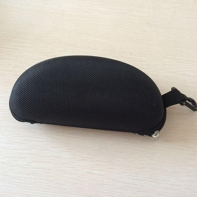 "Druckfestes EVA Sonnenbrillenetui mit Haken und Reißverschluss - Tragbare Schwarze Outdoor-Box"