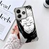 Cool Black JUJUSU Anime Soft Phone Case For Xiaomi Redmi Note 14 15 Pro Plus 13 12 11S 11T 5G 10 9S 9 Plating Anti-Fall Fundas